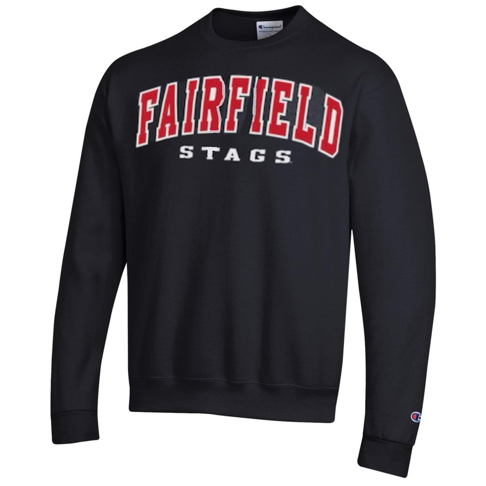Champion Black Fairfield University Stags Crewneck